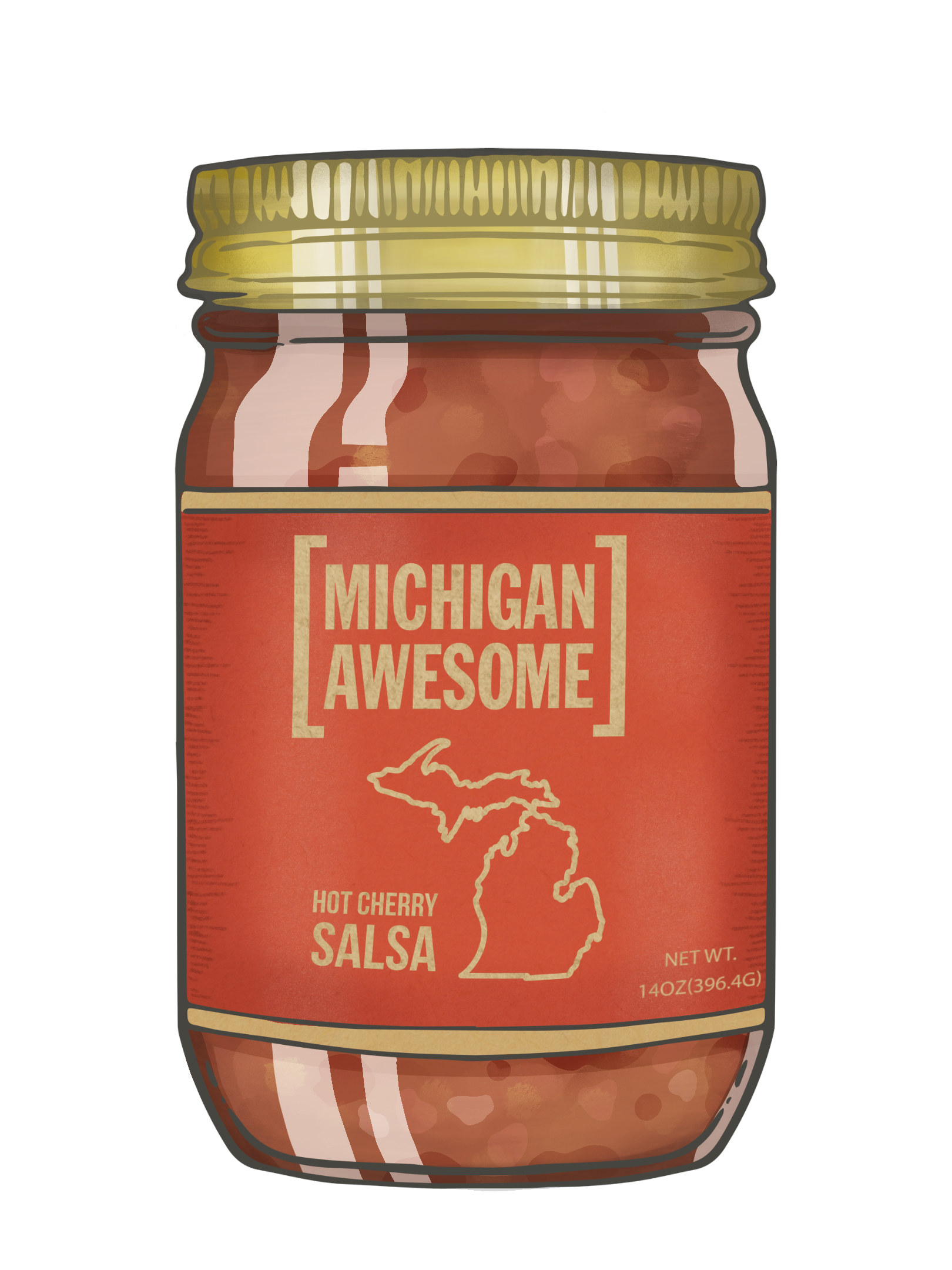 Mile High Original Hot Salsa Jar - Carrieharrisart.com