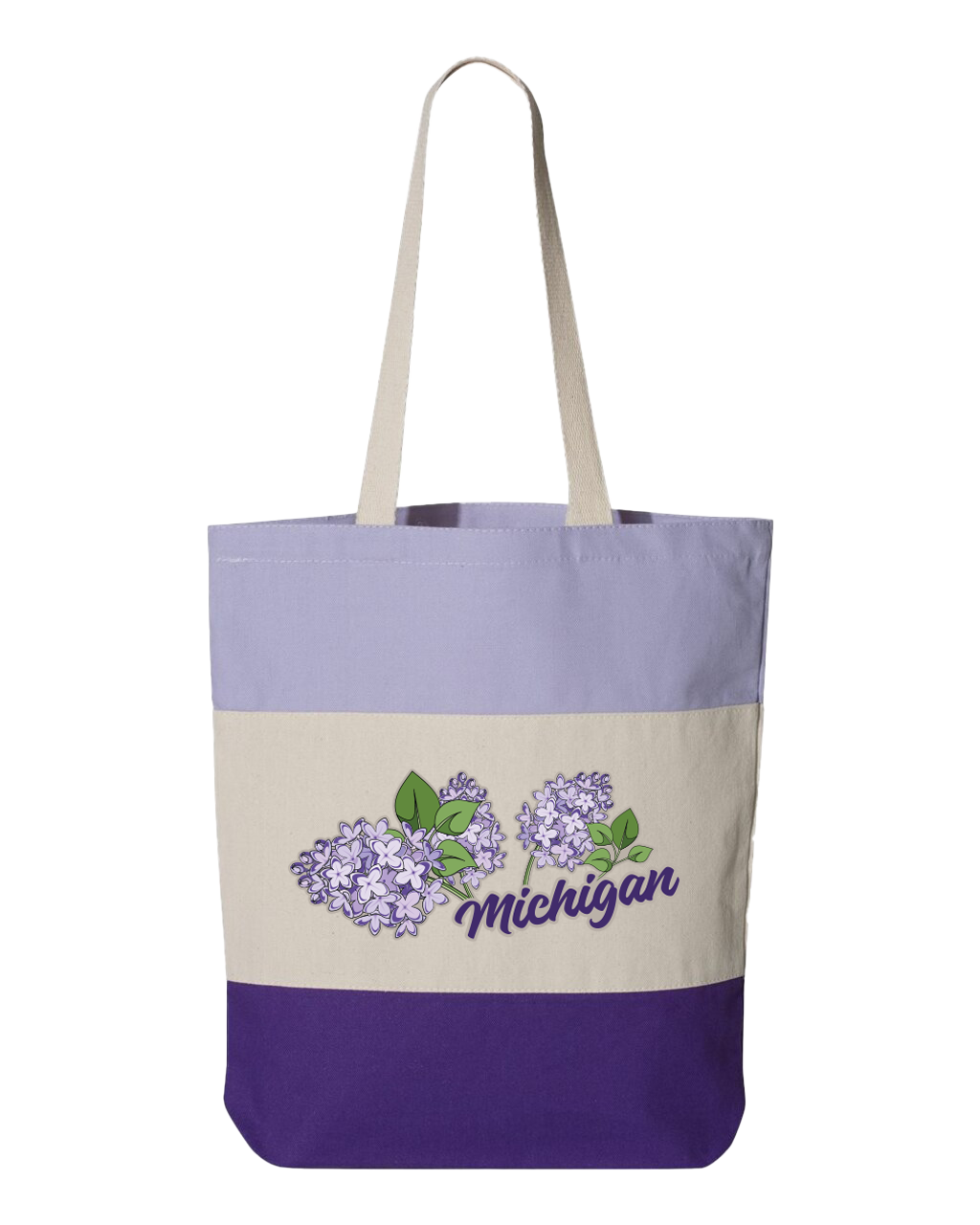 lilac tote bag