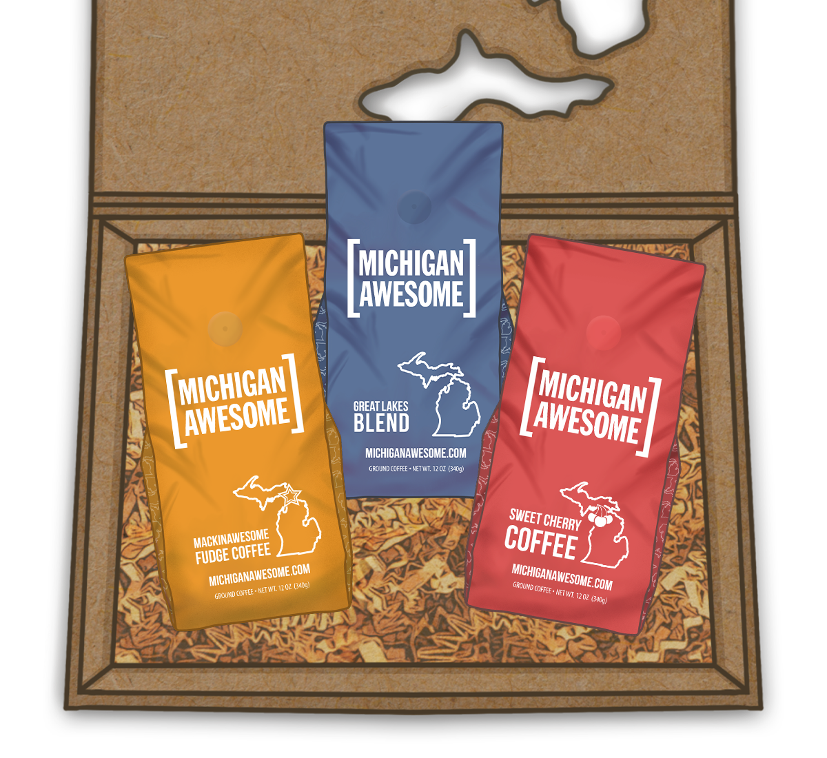 Michigan Coffee Lovers Gift Box | Made In Michigan – Michigan Awesome