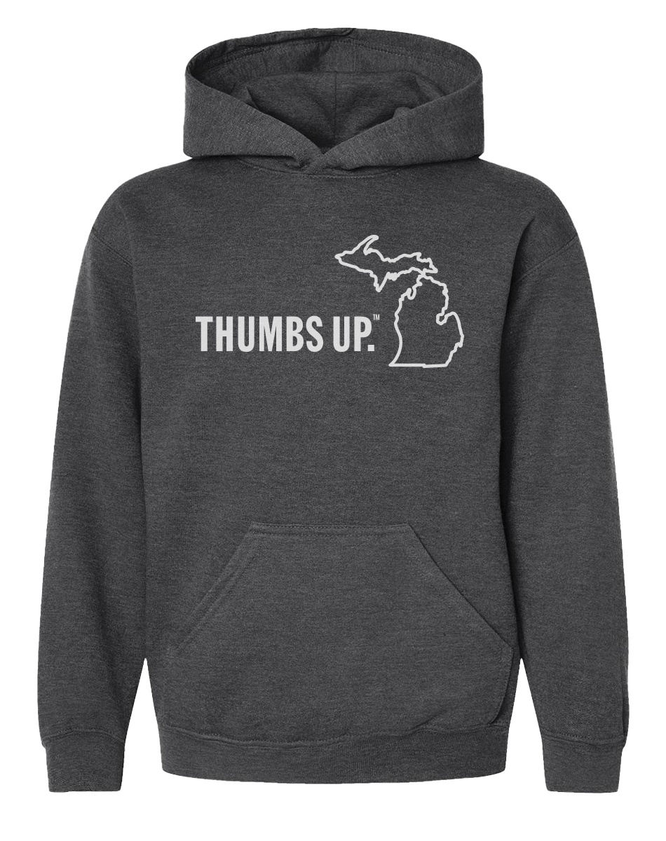 Thumbs Up Youth Hoodie CLOSEOUT Michigan Awesome