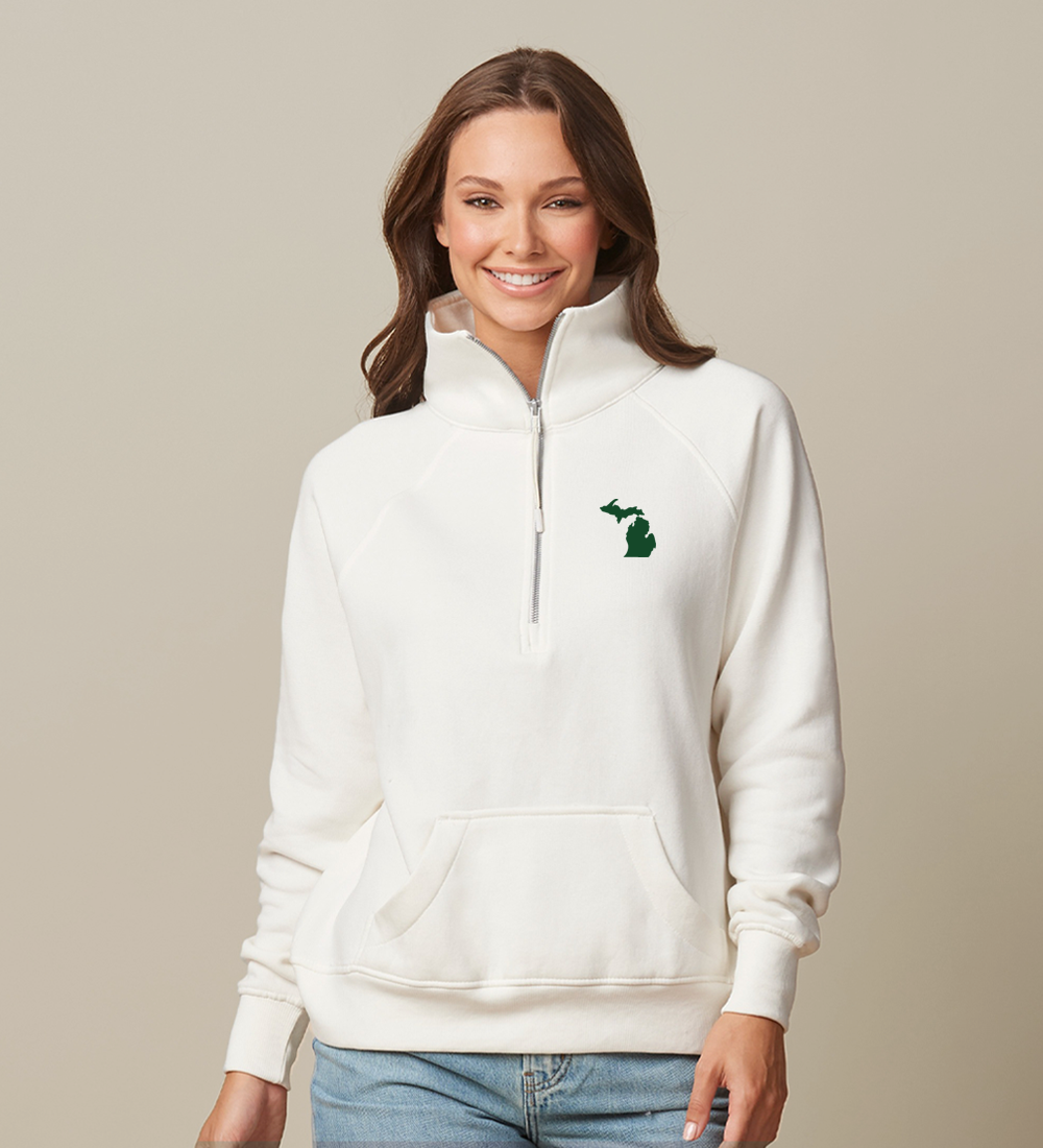 Women's Michigan Boxy Half Zip Fleece