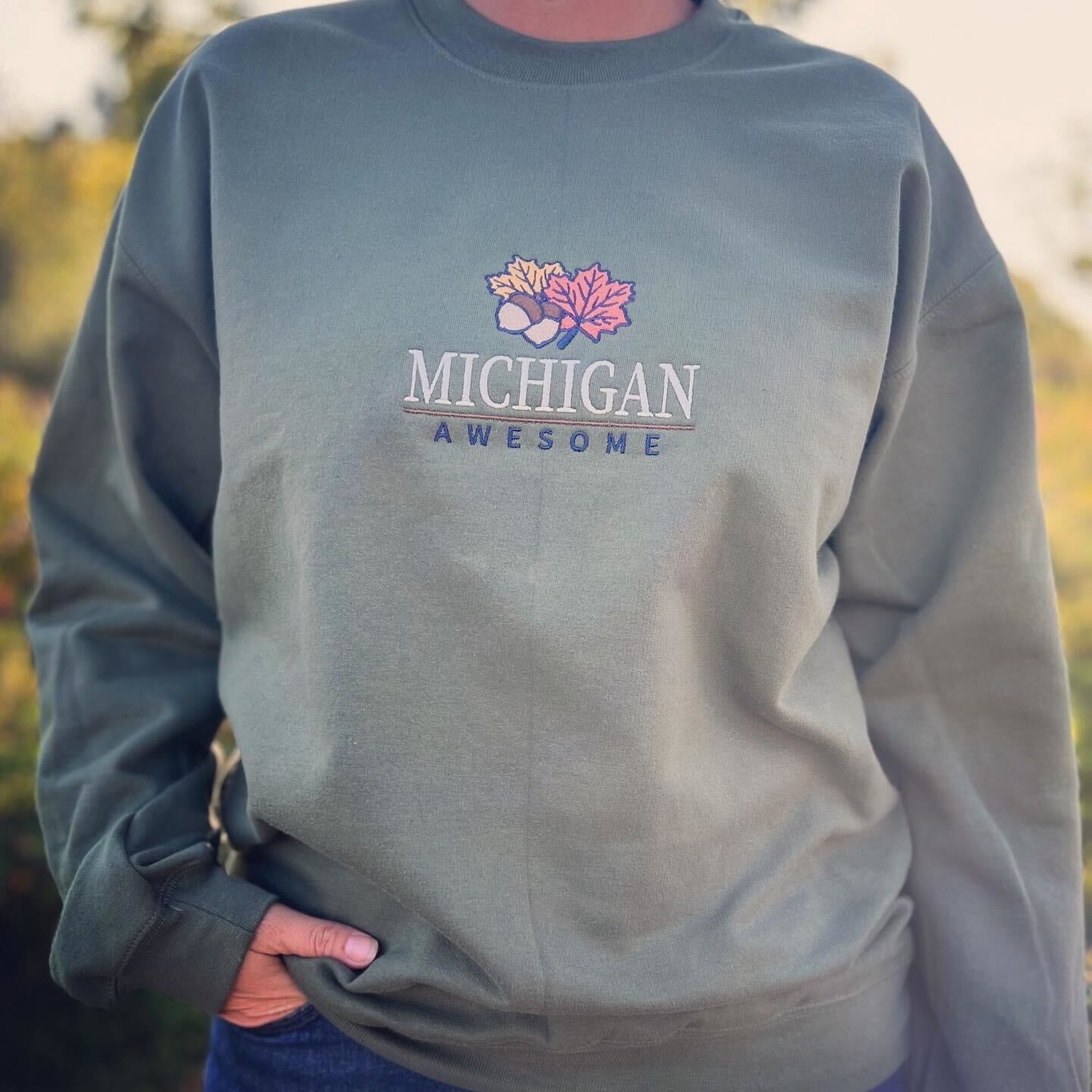 Fall embroidered sale sweatshirts