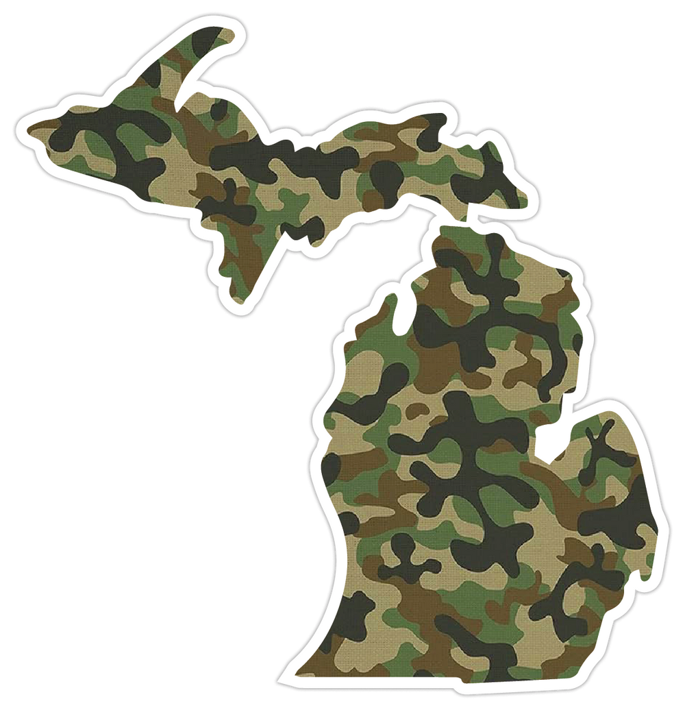 Camo Michigan Die-Cut Sticker