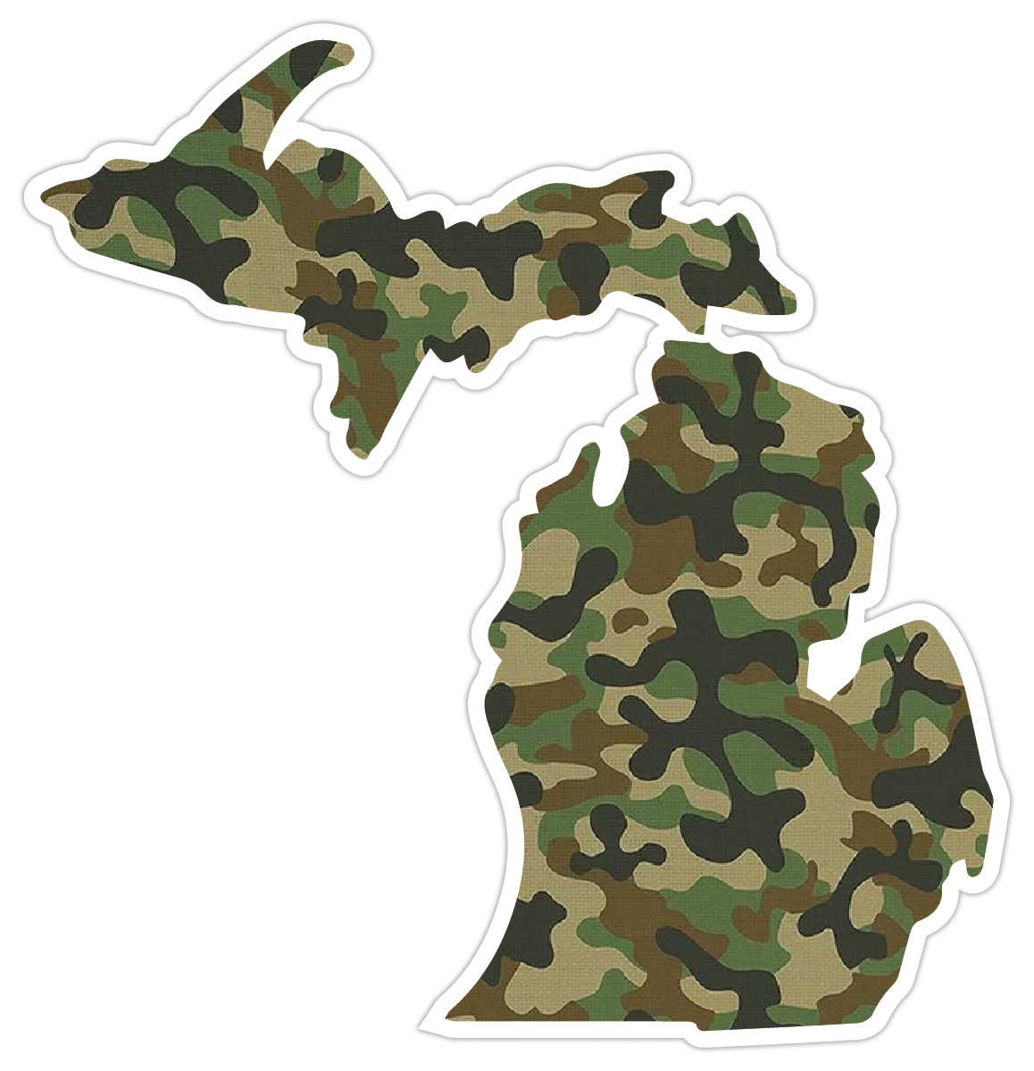 Camo Michigan Die-Cut Sticker