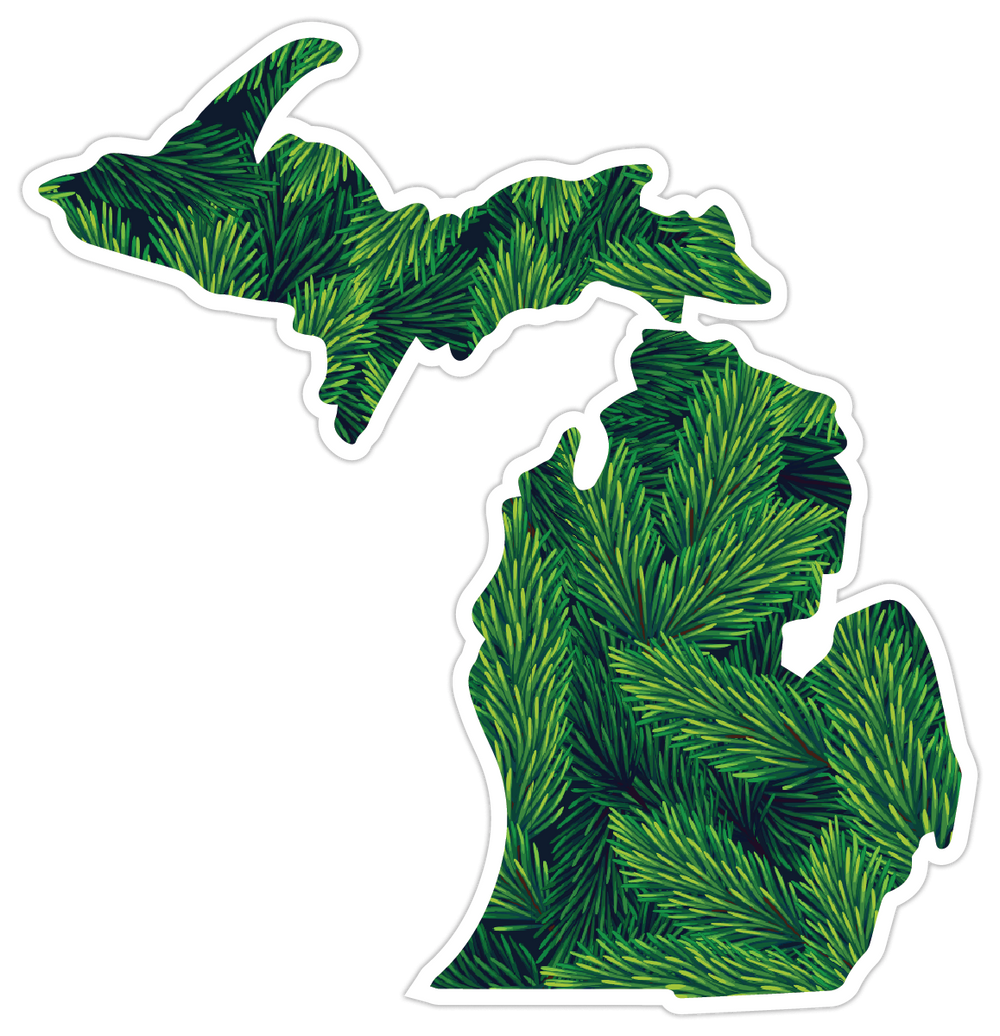 Pine Paradise Michigan Die-Cut Sticker