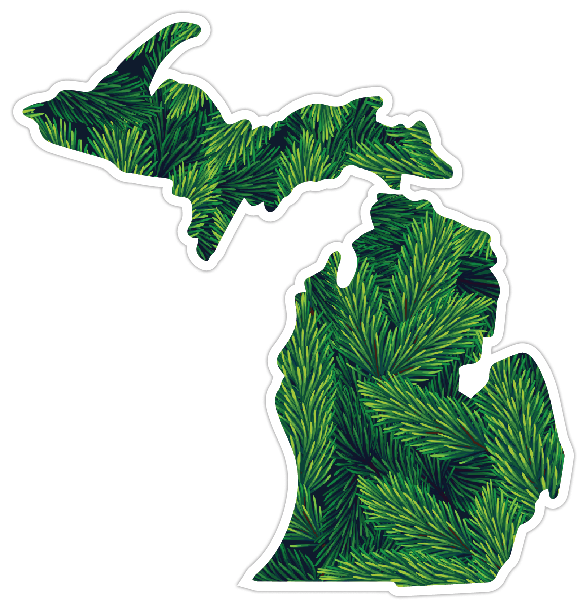 Pine Paradise Michigan Die-Cut Sticker