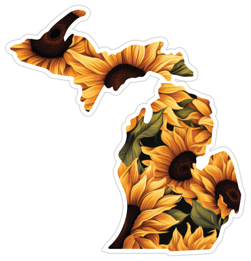 Sunflowers Michigan Die-Cut Sticker