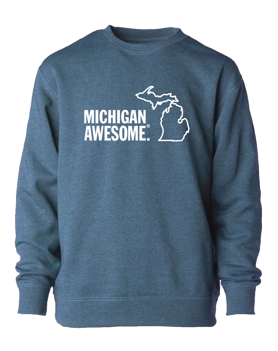 Michigan Awesome Youth Crewneck Sweatshirt