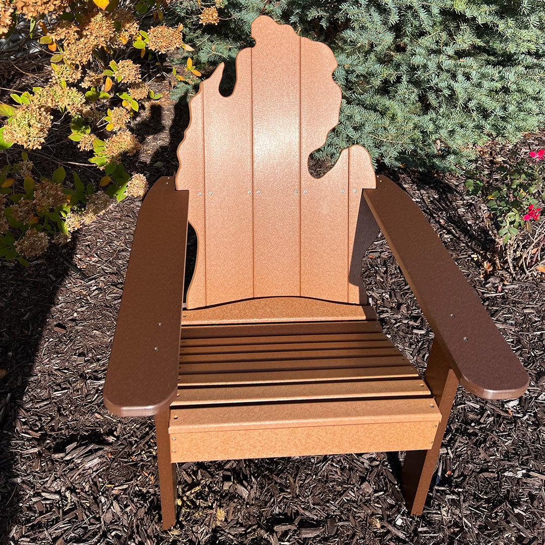 Michigan Adirondack Chair Amish Made Michigan Awesome   Adirondack HoneyBrown 1 